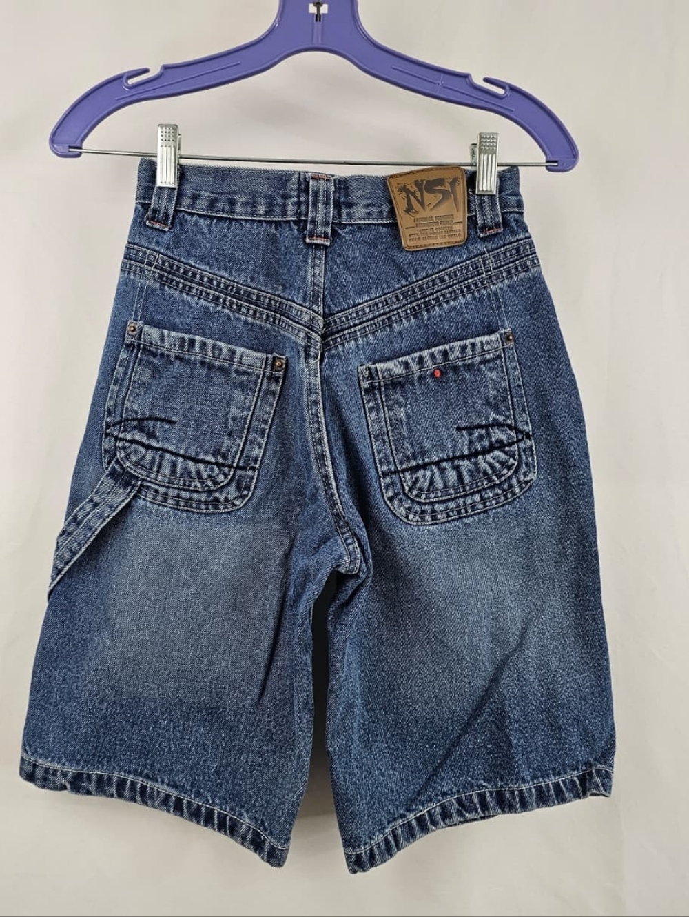 VTG 90s NSI Boys' Wide Leg Baggy Jean Shorts, Sz 12